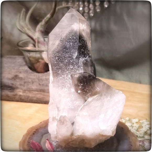 Antique Other - Phantom Smoky Cathedral Quartz crystal point